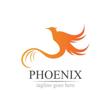 Phoenix logo tasarımı vektör çizimi