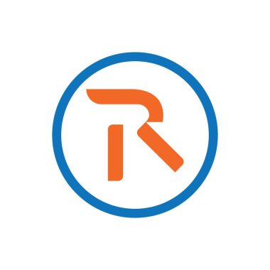 R Harfi Logo Şablonu vektör simgesi tasarımı