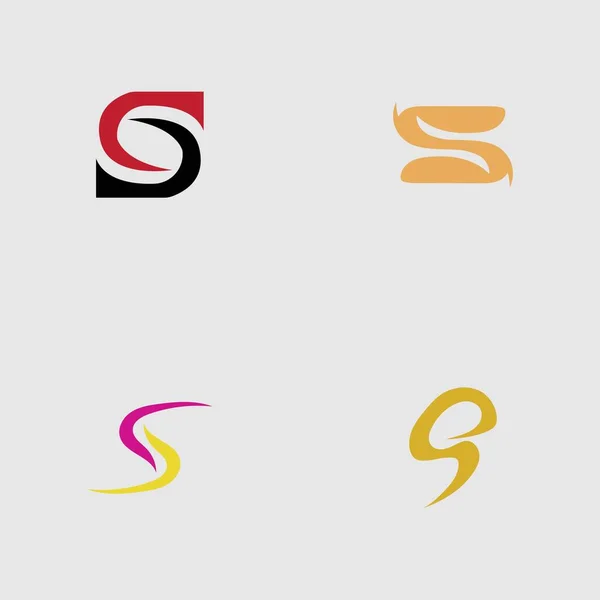 Letter Logo Set Template Vector Icon Design Gray Background — 스톡 벡터