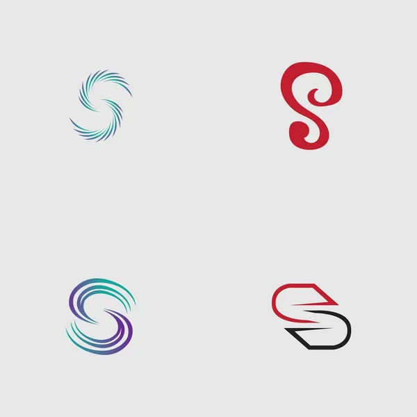 Scrisoarea Logo Set Șablon Vector Pictogramă Design Fundal Gri — Vector de stoc