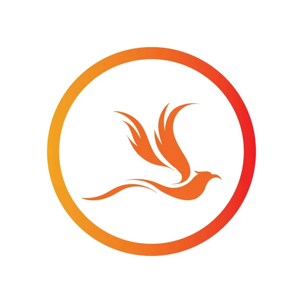 Einfach Phoenix Logo Design Vektor Illustration — Stockvektor