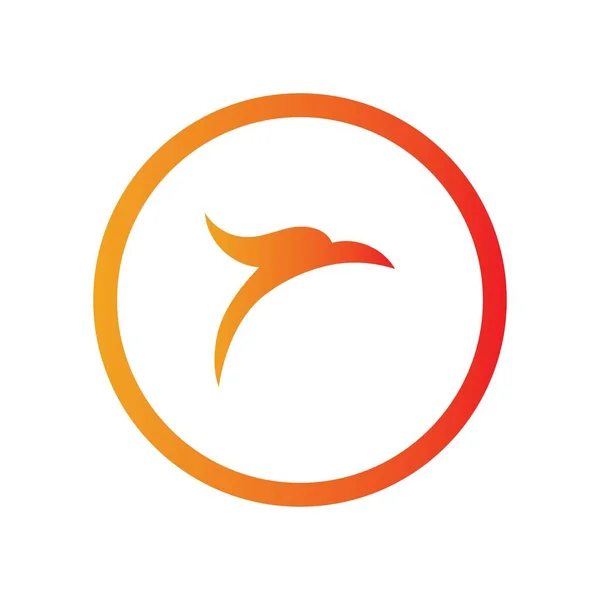 Jednoduché Phoenix Logo Design Vektorové Ilustrace — Stockový vektor
