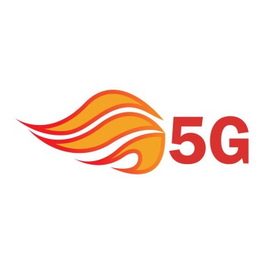 5g logo işareti vektör şablonu