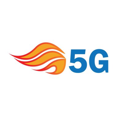 5g logo işareti vektör şablonu