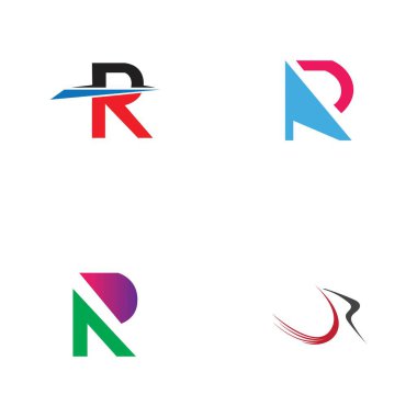 Harf R Logo Şablon Şablon tasarımı