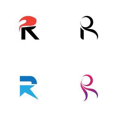 Harf R Logo Şablon Şablon tasarımı