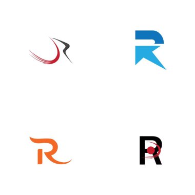 Harf R Logo Şablon Şablon tasarımı