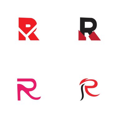 Harf R Logo Şablon Şablon tasarımı