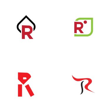 Harf R Logo Şablon Şablon tasarımı