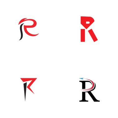 Harf R Logo Şablon Şablon tasarımı
