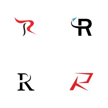Harf R Logo Şablon Şablon tasarımı