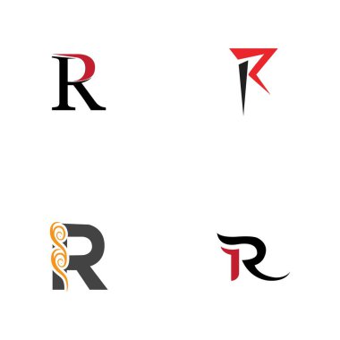 Harf R Logo Şablon Şablon tasarımı