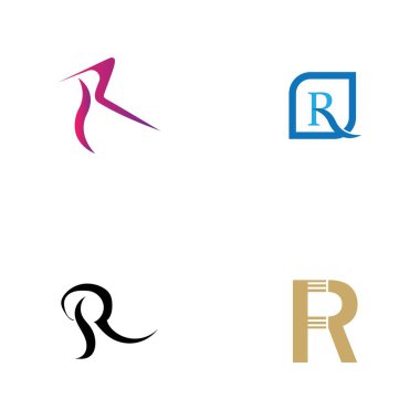 Harf R Logo Şablon Şablon tasarımı