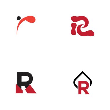 Harf R Logo Şablon Şablon tasarımı