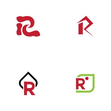 Harf R Logo Şablon Şablon tasarımı