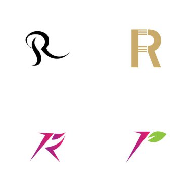 Harf R Logo Şablon Şablon tasarımı