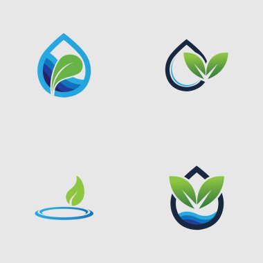 Gri arkaplanda hidroponik logo vektör tasarımı çizimi