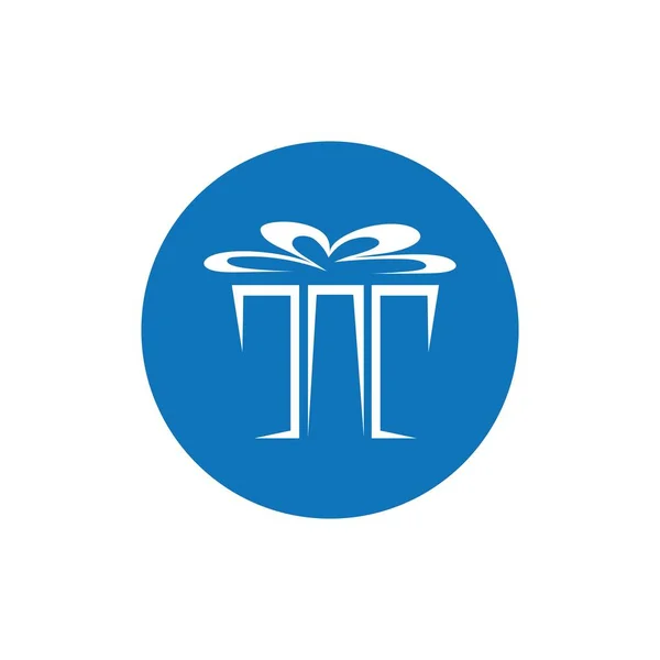Klasyczny Prezent Logo Simbol Desain Szablon Vektor — Wektor stockowy