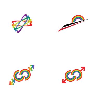 LGBT logo sembolü şablonunun vektör çizimi - vektör