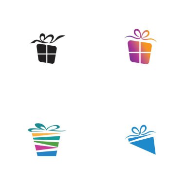 Hediye Logosu Simbol Desen Şablonu Vektörü