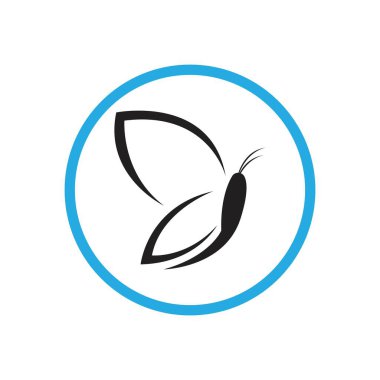 Kelebek logo simgesi simgesi dizayn şablonu