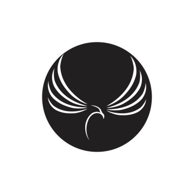 Basit kartal logo vektör çizim şablonu - vektör