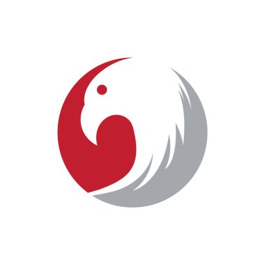 Basit kartal logo vektör çizim şablonu - vektör
