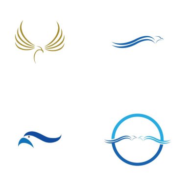 Kartal logo vektör çizim şablonu seti