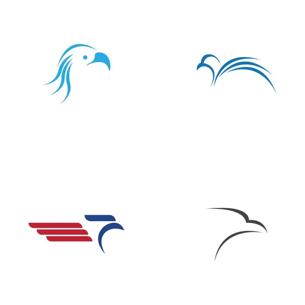 Набор Векторных Шаблонов Оформления Логотипа Орла — стоковый вектор