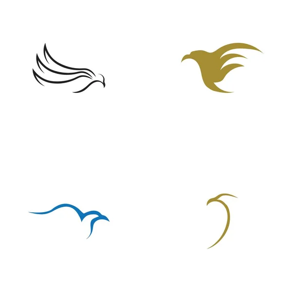 Ensemble Modèle Conception Illustration Vectorielle Logo Aigle — Image vectorielle