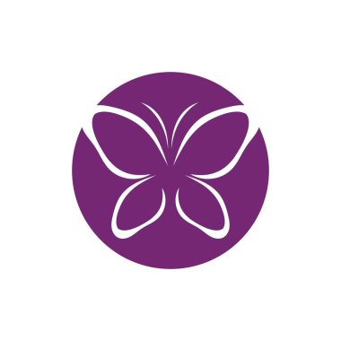 Kelebek logo Vektör çizim şablonu