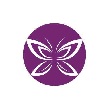 Kelebek logo Vektör çizim şablonu
