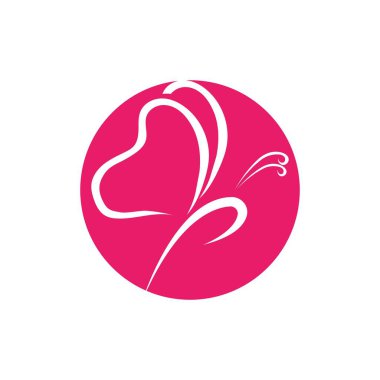 Kelebek logo Vektör çizim şablonu