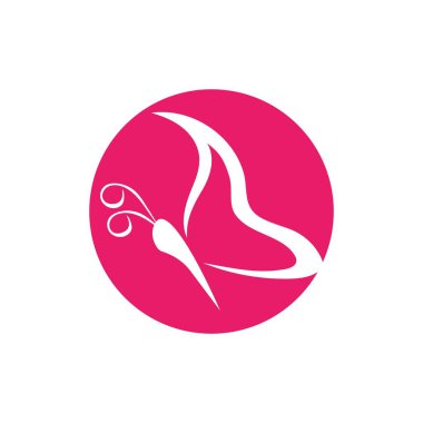 Kelebek logo Vektör çizim şablonu