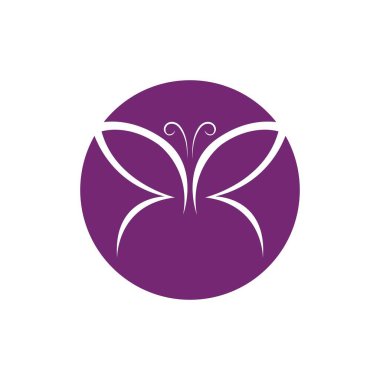 Kelebek logo Vektör çizim şablonu