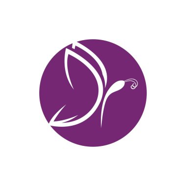 Kelebek logo Vektör çizim şablonu