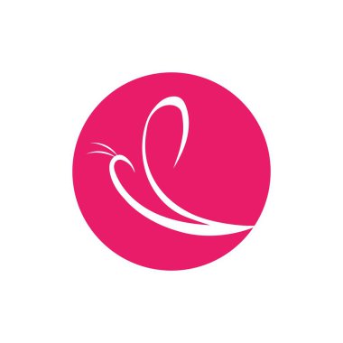 Kelebek logo Vektör çizim şablonu