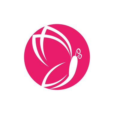 Kelebek logo Vektör çizim şablonu