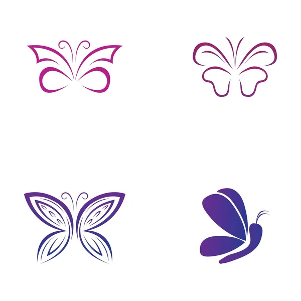 Набор Логотипа Butterfly — стоковый вектор