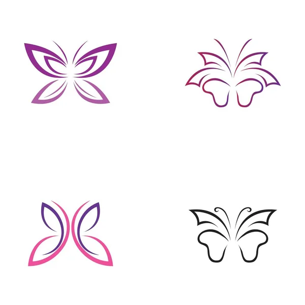 Butterfly Logo Vector Icon Design — 스톡 벡터