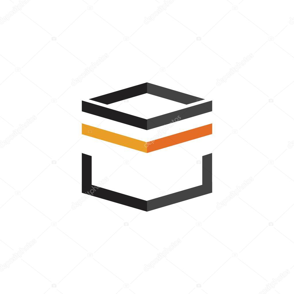 Kaaba Mecca Symbol Logo Illustration design template