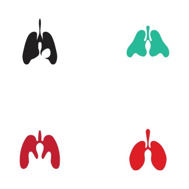 Ciğerlerin logo illüstrasyon tasarım şablonu
