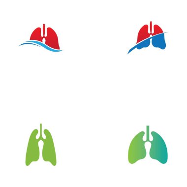 Ciğerlerin logo illüstrasyon tasarım şablonu
