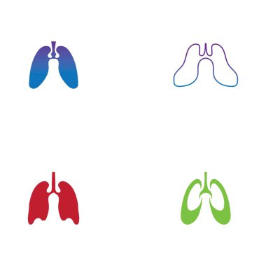 Ciğerlerin logo illüstrasyon tasarım şablonu