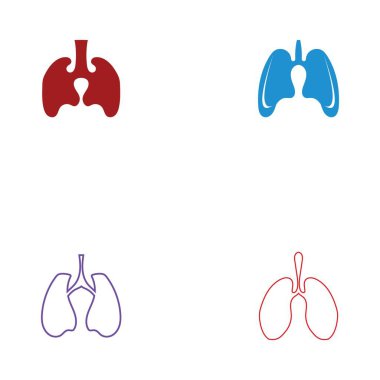 Ciğerlerin logo illüstrasyon tasarım şablonu