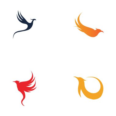 Phoenix logo tasarımı vektör çizimi
