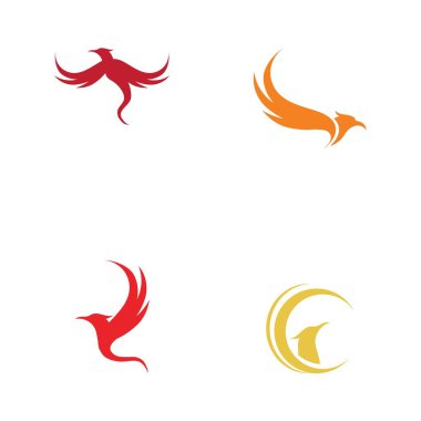 Phoenix logo tasarımı vektör çizimi