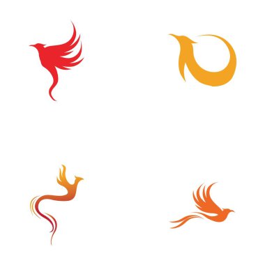 Phoenix logo tasarımı vektör çizimi