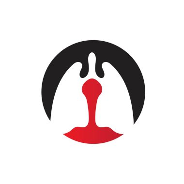 Ciğerlerin logosu çizim şablonu vektörü