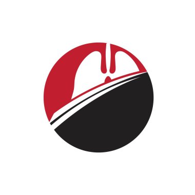 Ciğerlerin logosu çizim şablonu vektörü